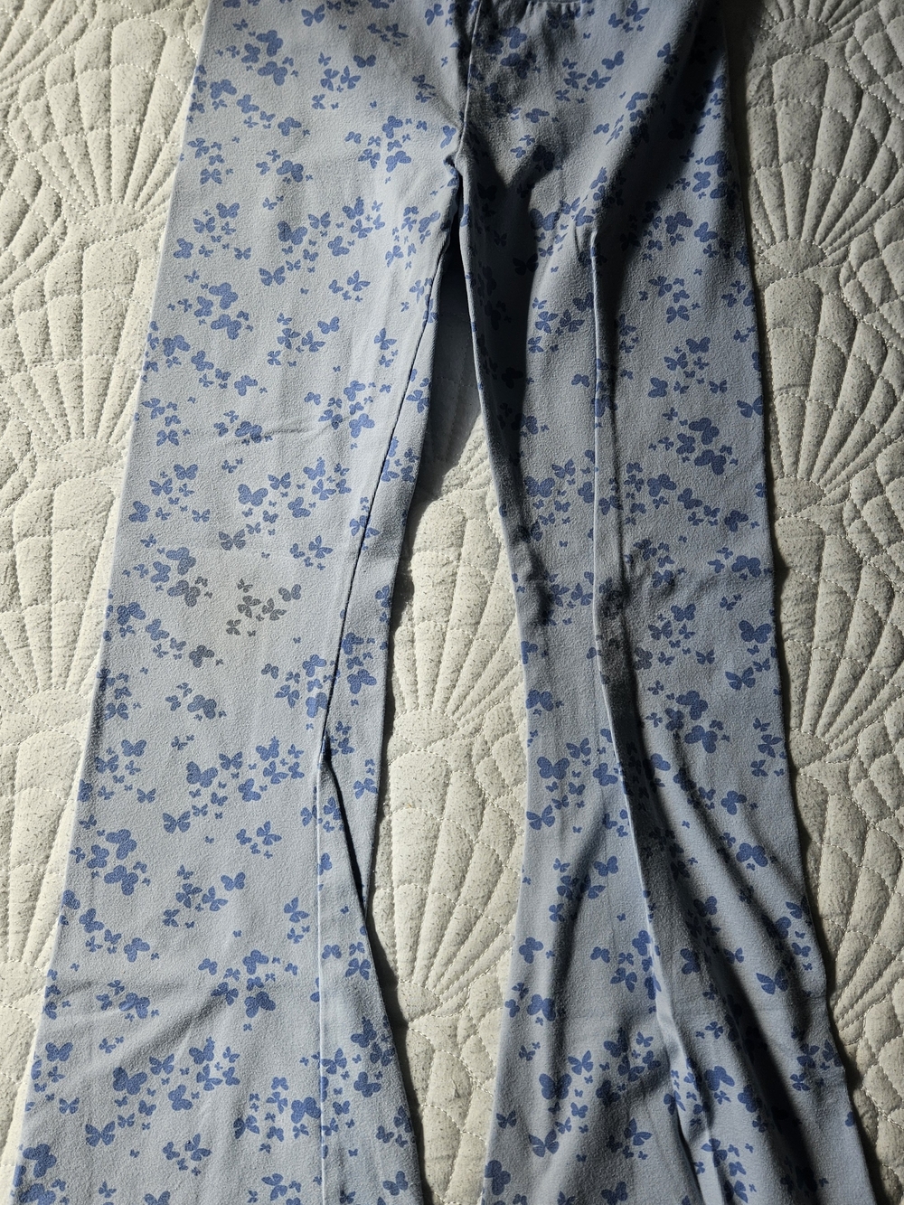 Cat & Jack Light Blue Floral Flare Pants